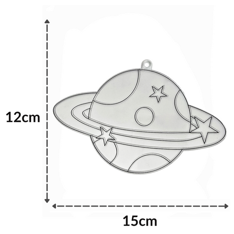 Suncatcher  -  Planet   -  Pack of 5 with Suction Hooks