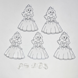 Suncatcher  -   Princess  -  Pack of 5 with Suction Hooks