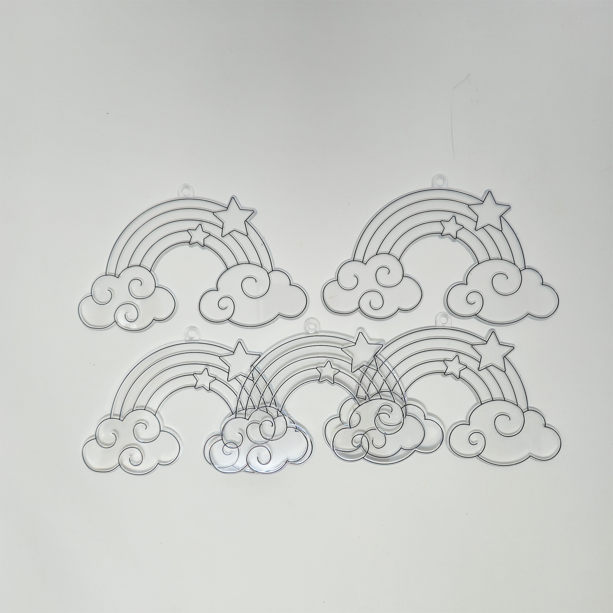 Suncatcher  -  Rainbow   -  Pack of 5 with Suction Hooks