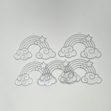 Suncatcher  -  Rainbow   -  Pack of 5 with Suction Hooks