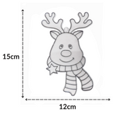 Suncatcher  -    Reindeer  -   Pack of 5 with Suction Hooks