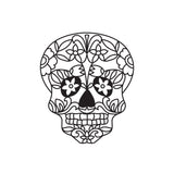 Day of the Dead Flower Skull A4 Sand Art Picture (10 Pack)