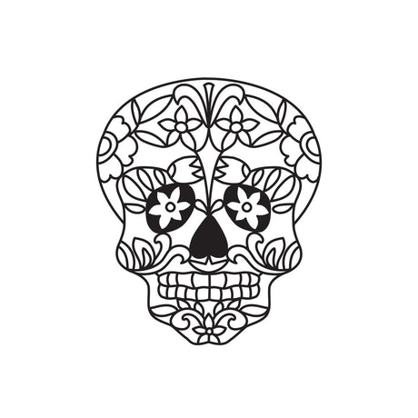 Day of the Dead Flower Skull A4 Sand Art Picture (10 Pack)