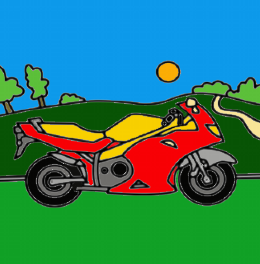 A4 Motorbike Sand Art Picture (Pack 25)
