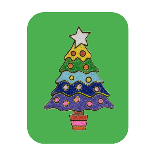 A4 Christmas Tree Sand Art Picture (25 Pack)