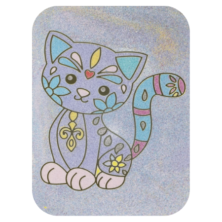 Day of the Dead Cat A5 Sand Art Picture (10 Pack)