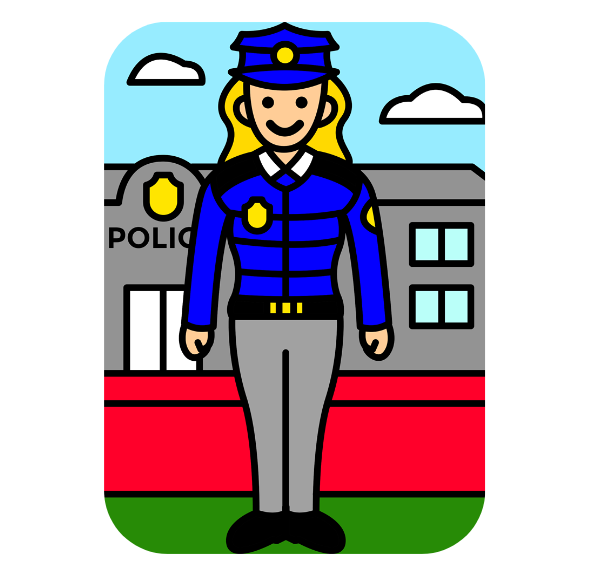 Policewoman A5 Sand Art Picture (10 Pack)