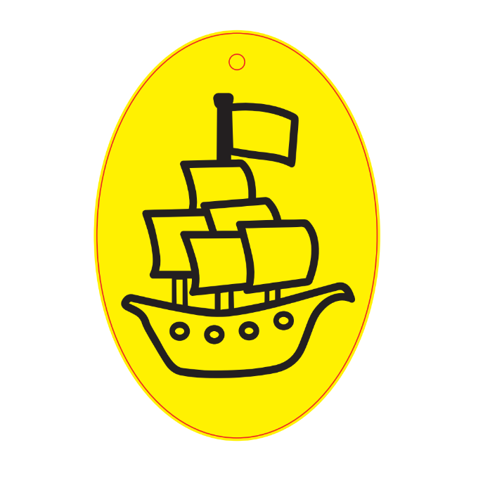 Pirate Ship Oval Sand Art Picture (10 Pack)