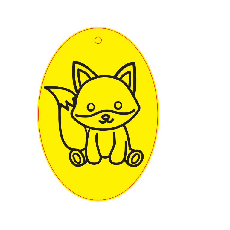 Fox Oval Sand Art Picture (10 Pack)