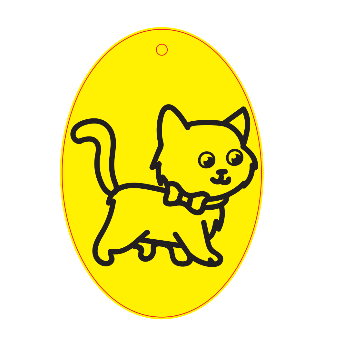Cat Oval Sand Art Picture (10 Pack)