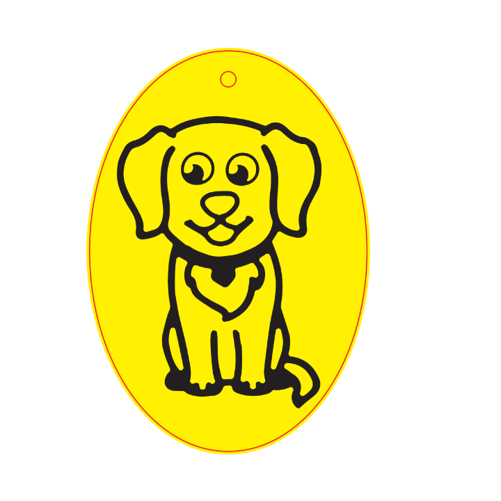 Dog Oval Sand Art Picture (10 Pack)