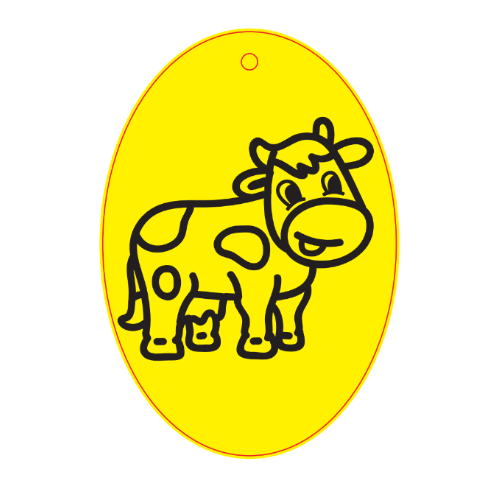 Cow Oval Sand Art Picture (10 Pack)
