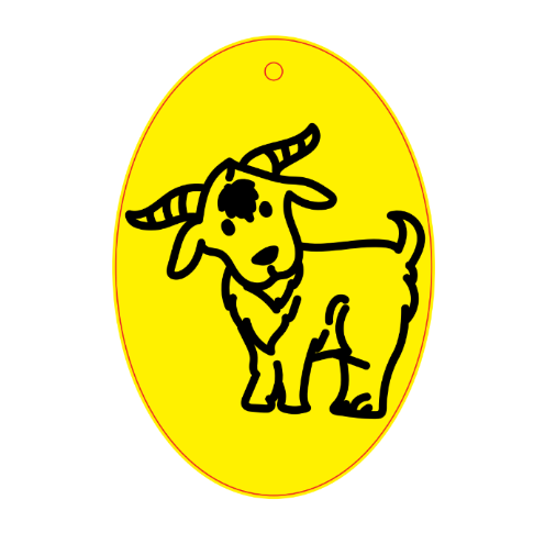 Goat Oval Sand Art Picture (10 Pack)