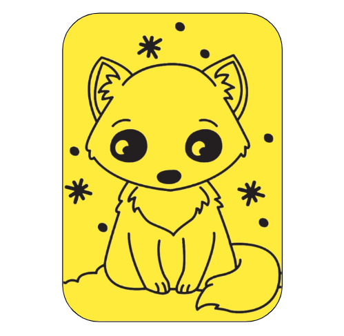Arctic Fox A5 Sand Art Picture