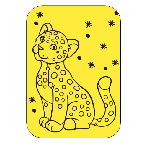 Snow Leopard A5 Sand Art Picture (10 Pack)