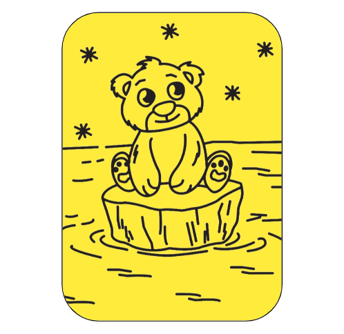 Baby Polar Bear A5 Sand Art Picture (10 Pack)