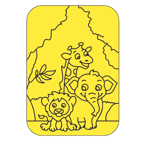 A4 Zoo Animals Sand Art Picture (25 Pack)