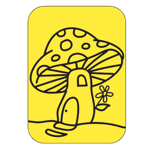 A4 Toadstool Sand Art Picture (25 Pack)