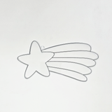 Suncatcher  -  Shooting Star  -   Pack of 5 with Suction Hooks