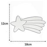Suncatcher  -  Shooting Star  -   Pack of 5 with Suction Hooks