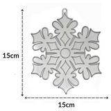 Suncatcher  -   Snowflake  -  Pack of 5 with Suction Hooks