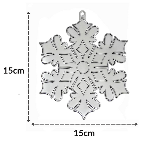 Suncatcher  -   Snowflake  -  Pack of 5 with Suction Hooks