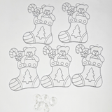 Suncatcher  -    Stocking  -  Pack of 5 with Suction Hooks