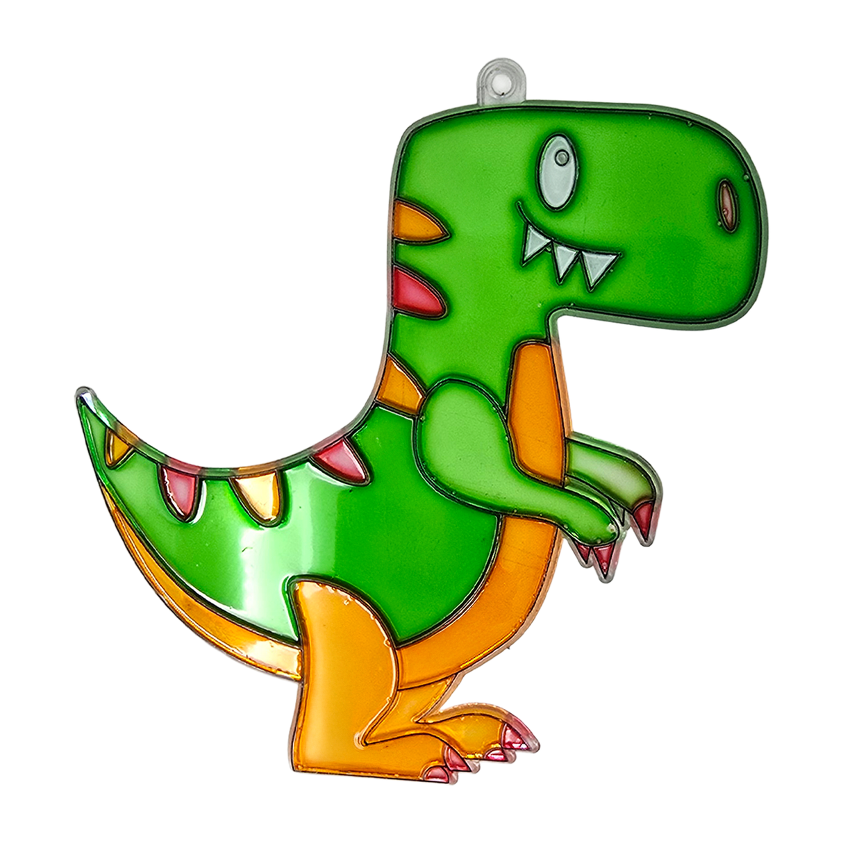 Suncatcher  - Dino T-Rex  -  Pack of 5 with Suction Hooks