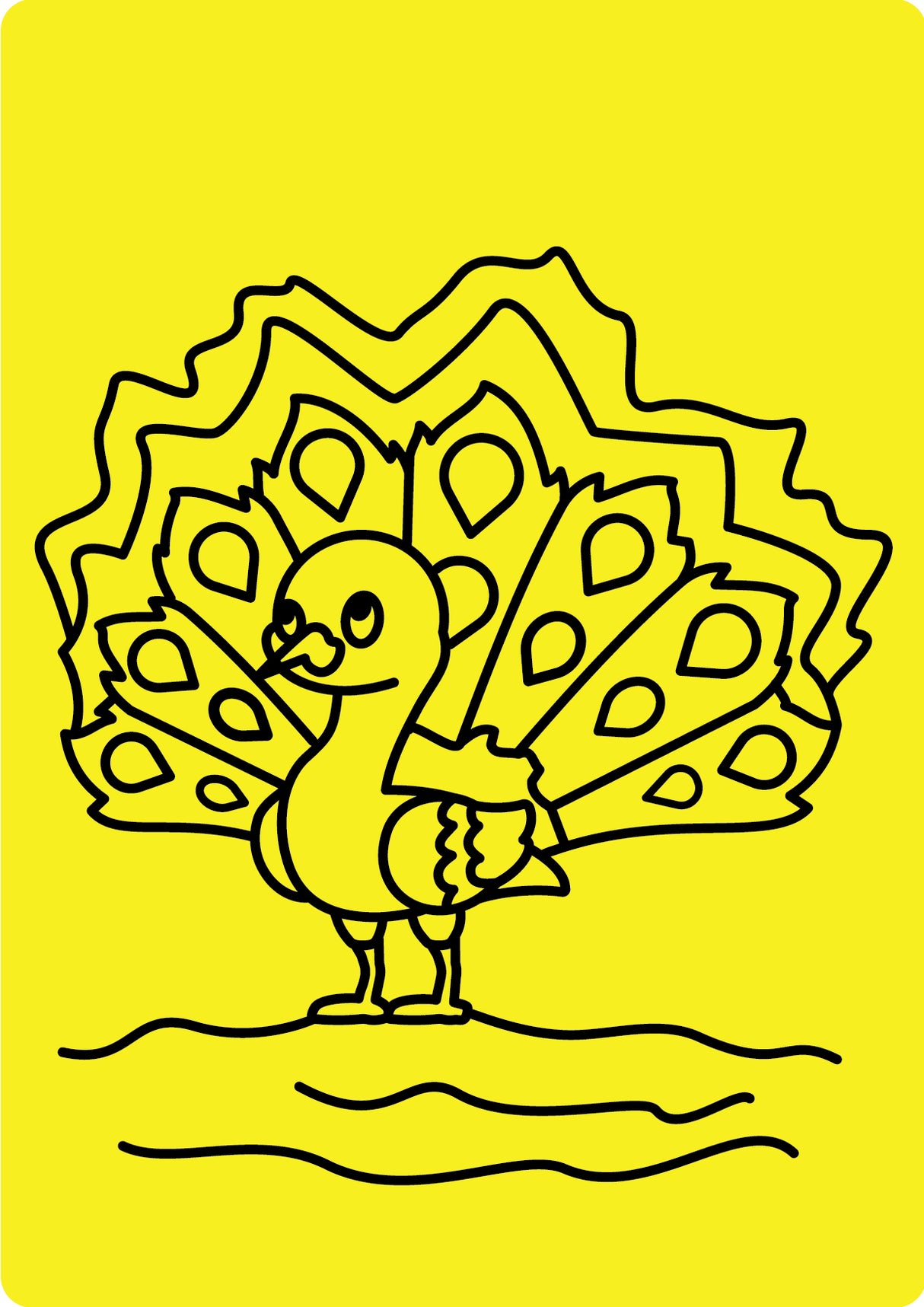 A4 Proud Peacock Sand Art Picture (25 Pack)