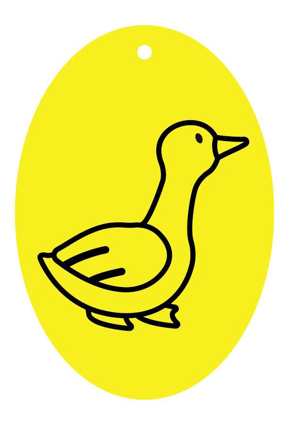 Duck Waddling  Oval Sand Art Picture (10 Pack)