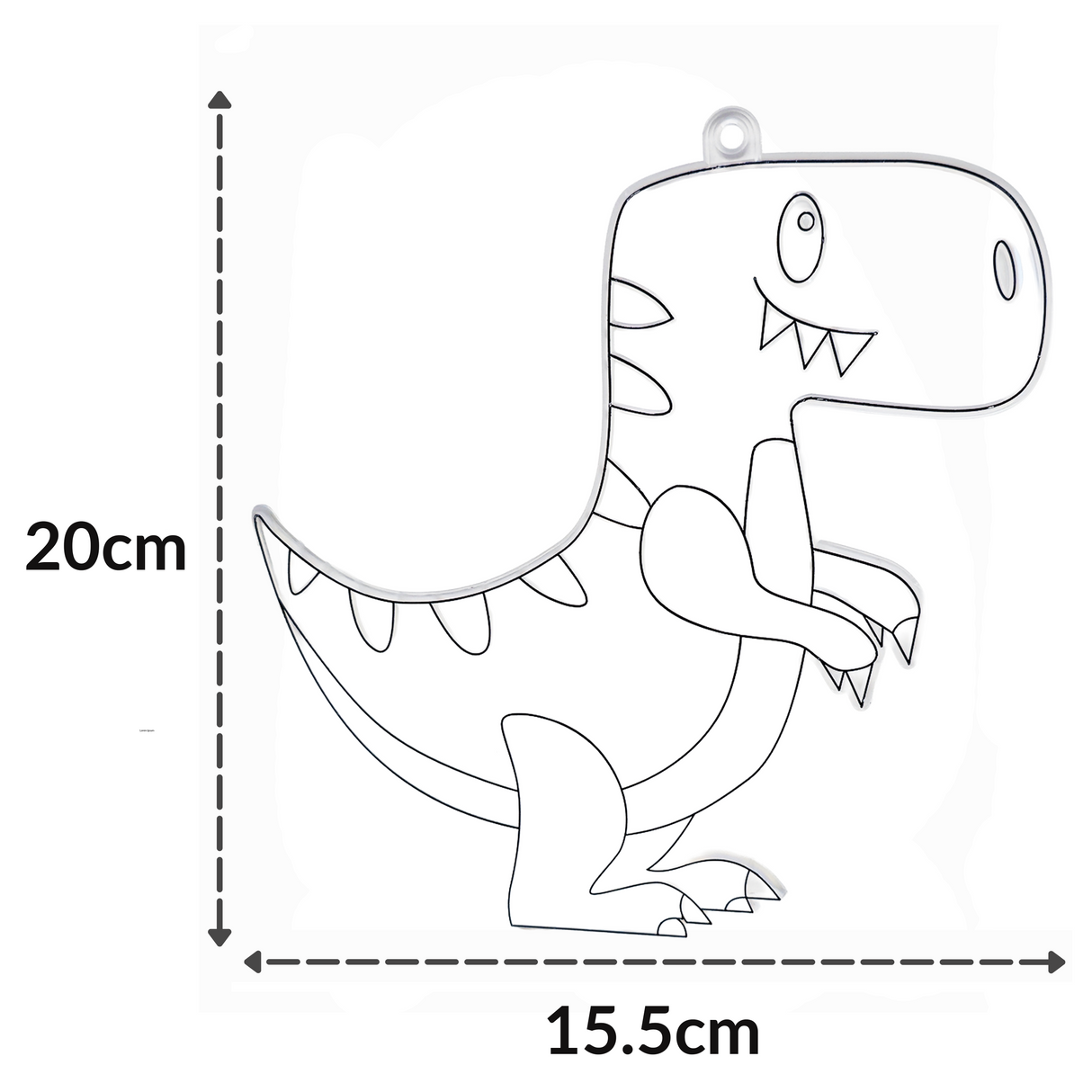 Suncatcher  - Dino T-Rex  -  Pack of 5 with Suction Hooks