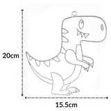 Suncatcher  - Dino T-Rex  -  Pack of 5 with Suction Hooks