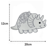 Suncatcher  -  Dino Triceratops   -  Pack of 5 with Suction Hooks
