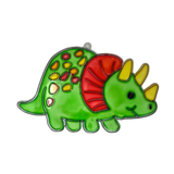Suncatcher  -  Dino Triceratops   -  Pack of 5 with Suction Hooks