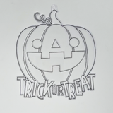 Suncatcher  -  Pumpkin  - Pack of 5 with Suction Hooks
