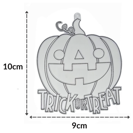 Suncatcher  -  Pumpkin  - Pack of 5 with Suction Hooks