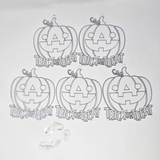 Suncatcher  -  Pumpkin  - Pack of 5 with Suction Hooks