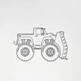 Suncatcher  -  Truck   -   Pack of 5 with Suction Hooks