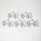 Suncatcher  -  Truck   -   Pack of 5 with Suction Hooks