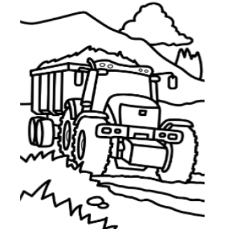 A4 Dump Truck Sand Art Picture (25 Pack)