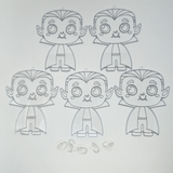 Suncatcher  -  Vampire   -  Pack of 5 with Suction Hooks