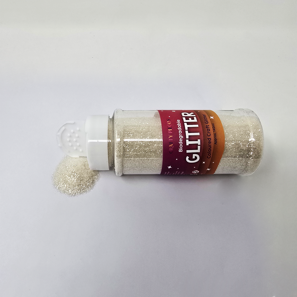 Bio Degradable Glitter 140g - White