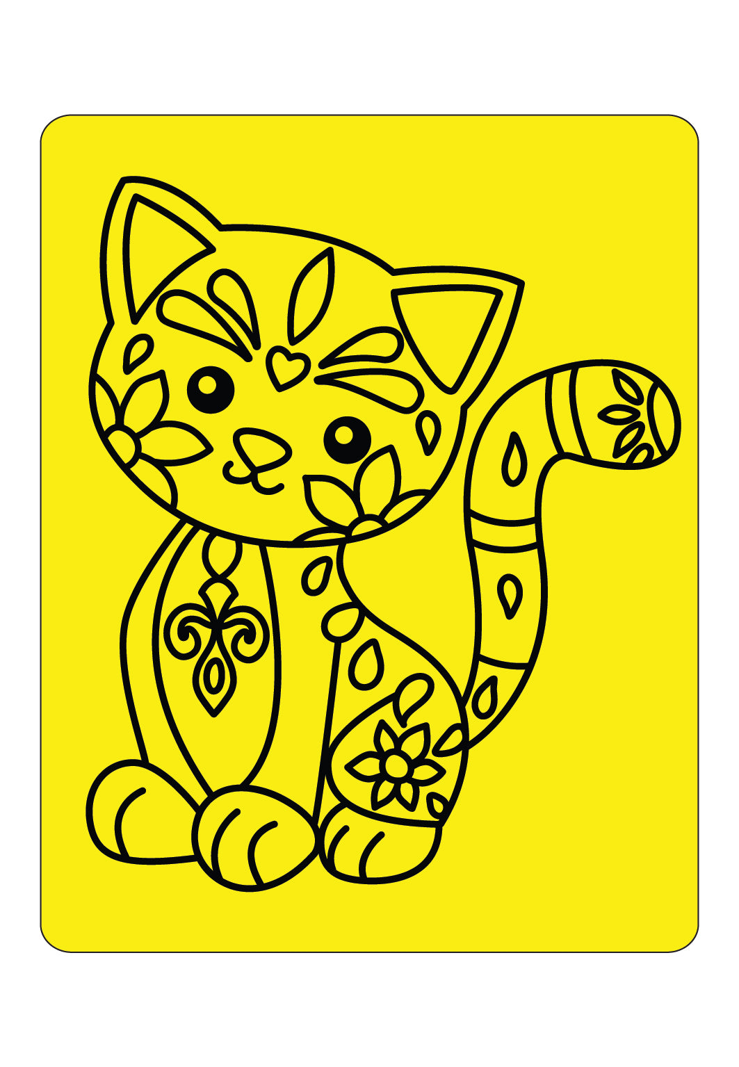 Day of the Dead Cat A5 Sand Art Picture (10 Pack)