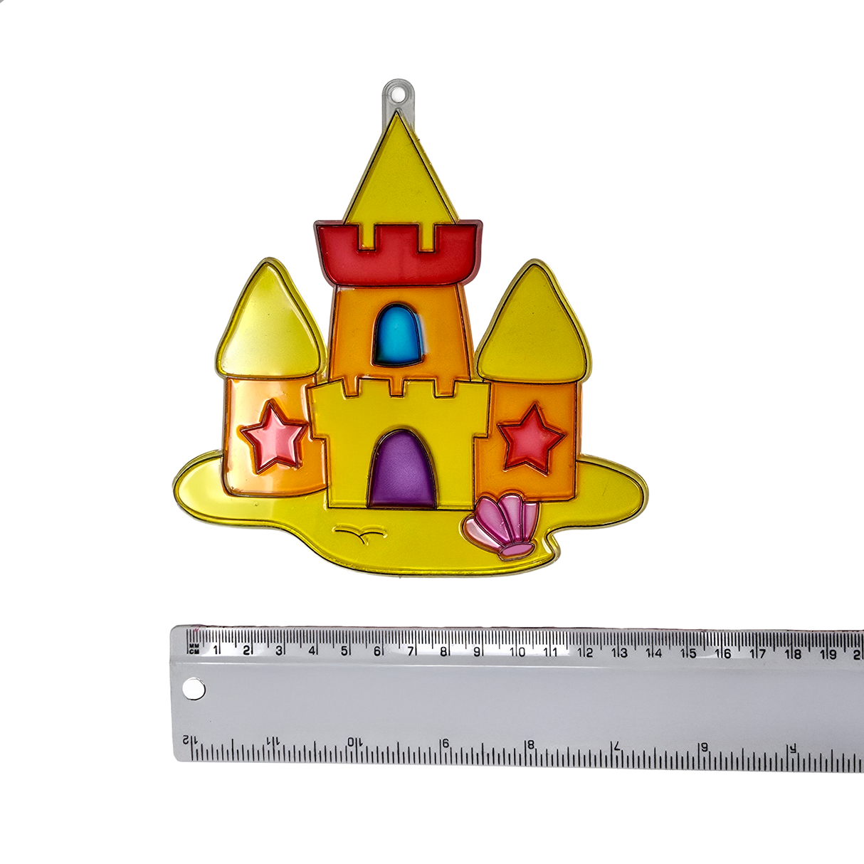 Suncatcher  -   Sand Castle  - Pack of 5 with Suction Hooks