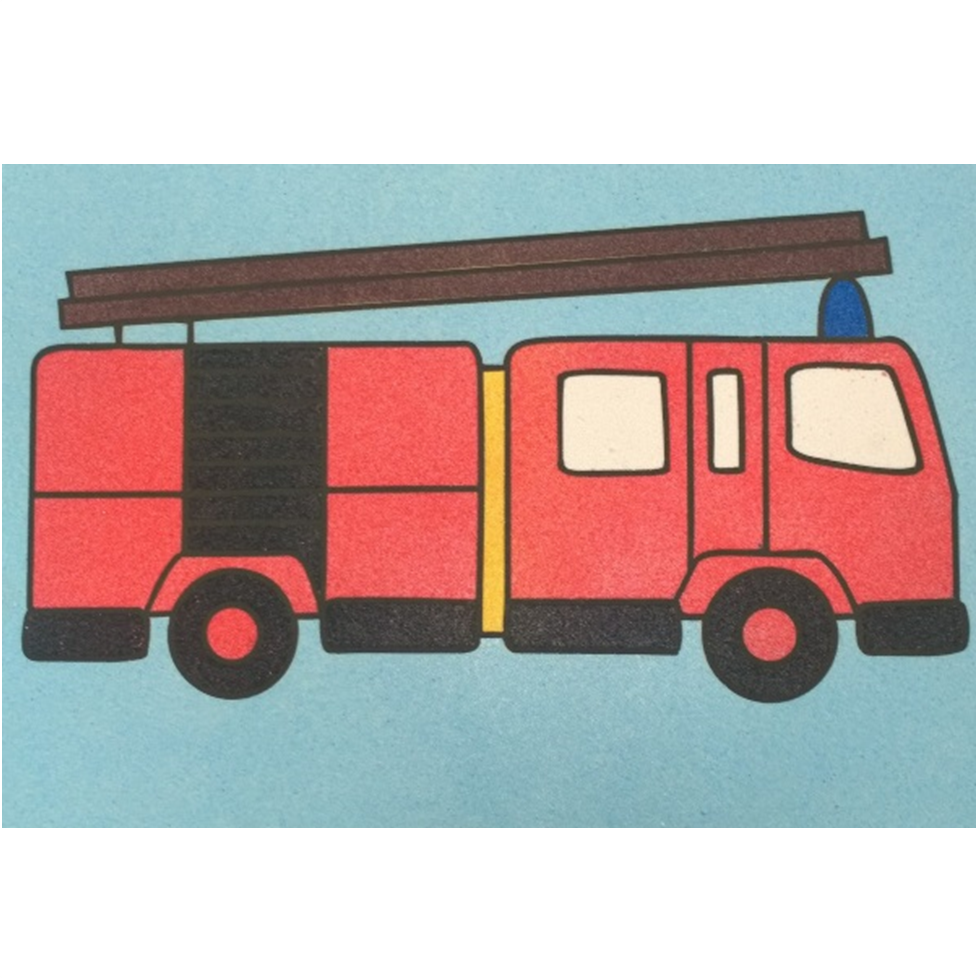 Fire Engine A5 Sand Art Picture (10 Pack)