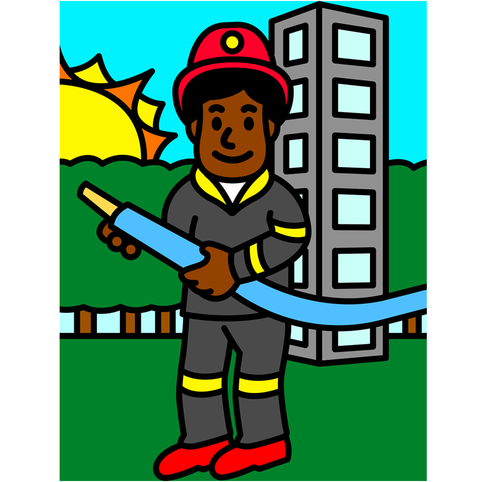 Fireman A5 Sand Art Picture (10 Pack)