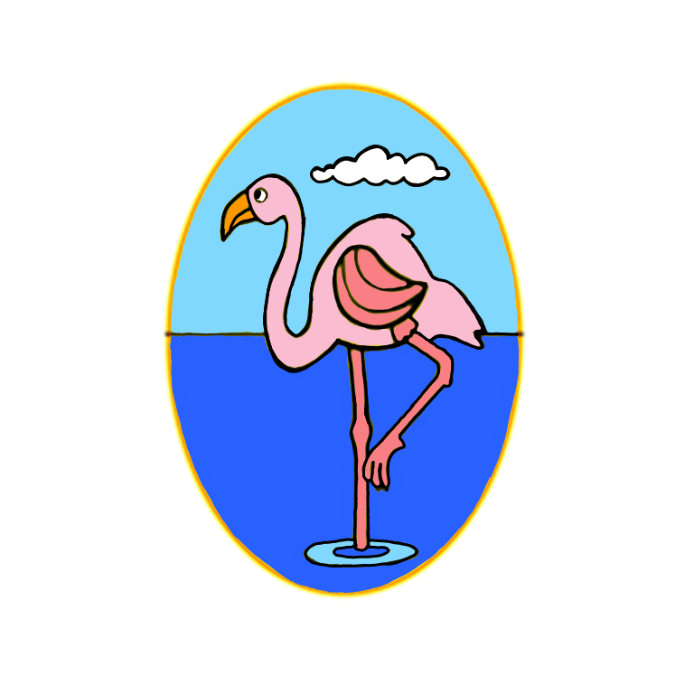 Flamingo Oval Sand Art Picture (10 Pack)