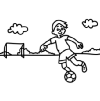 A4 Footballer & Goal Sand Art Picture (25 Pack)