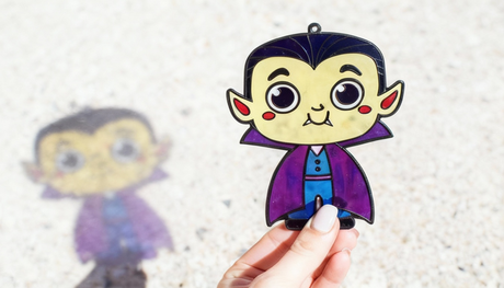 Suncatcher  -  Vampire   -  Pack of 5 with Suction Hooks