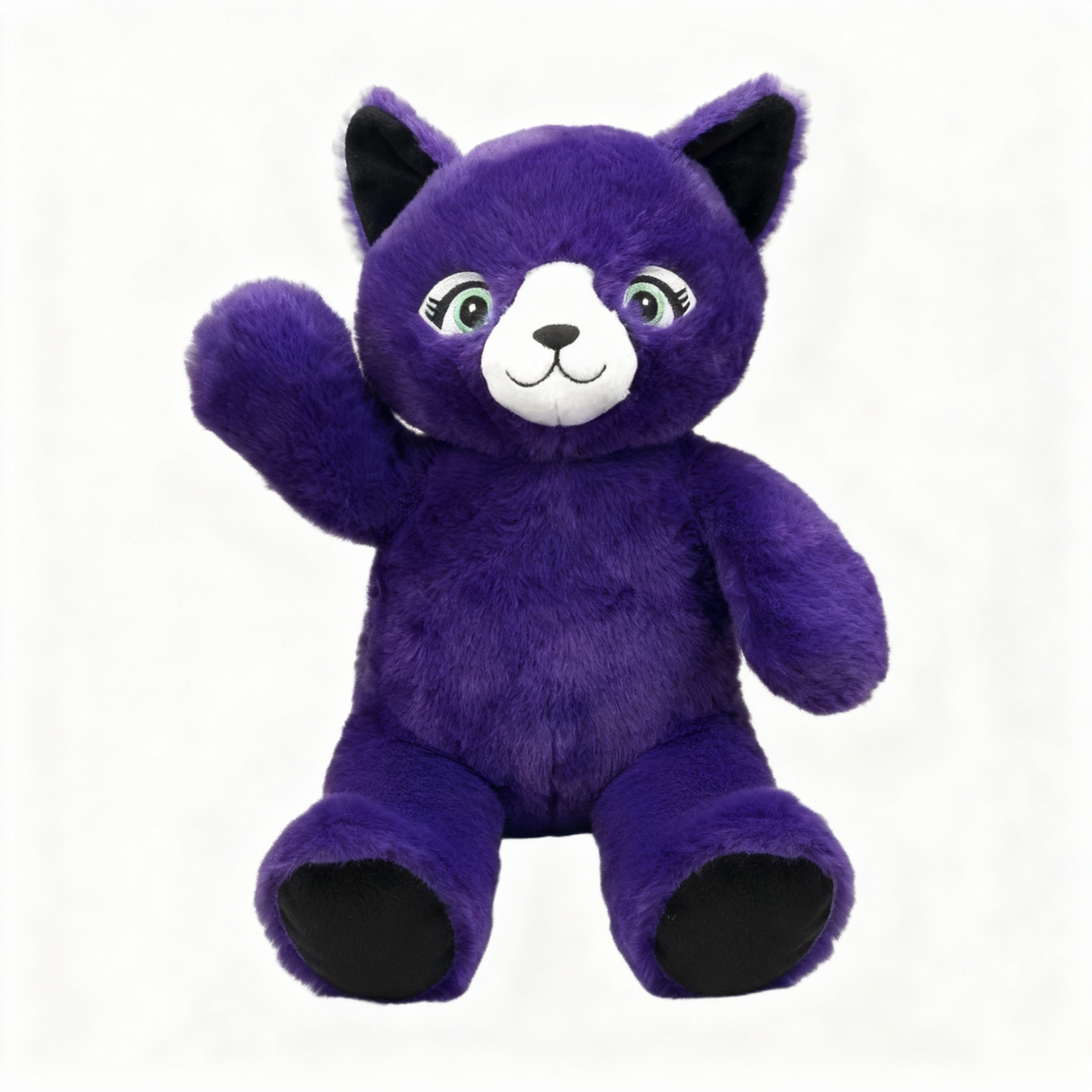 Pip the Purple Cat with glow in the dark eyes